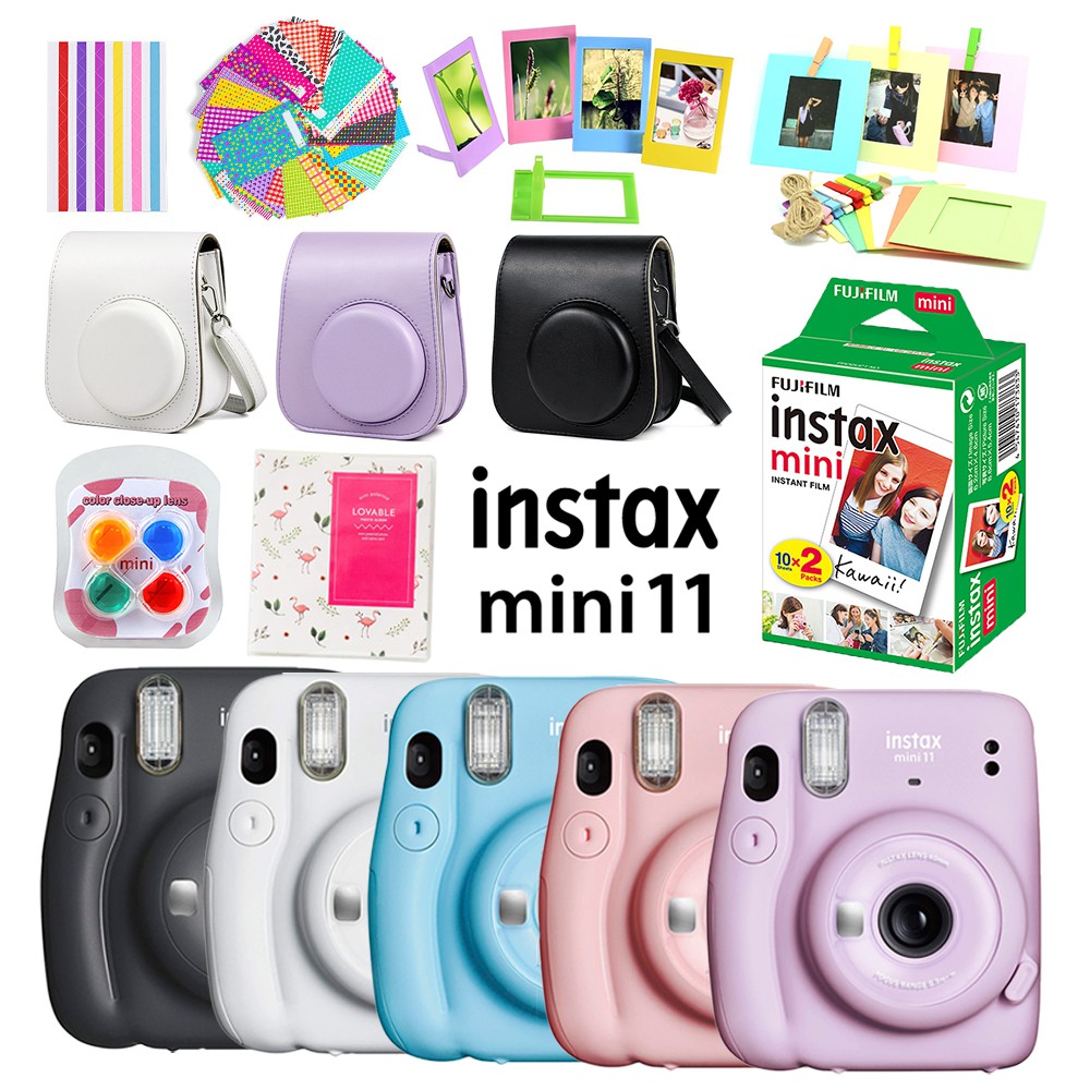 Fujifilm Instax Mini 11 Camera + 20 Sheets Film + Color ...