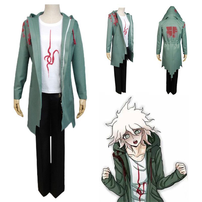 Japan Anime Super Danganronpa 2 Komaeda Nagito Men Jumpsuit Cosplay ...