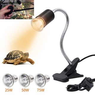 【Ready stock】Uva/uvb E27 Pet Reptile Aquarium Heat Lamp Clip-On Bulb Adjustab Holder Tortoises Basking Uv Heating Lamp Kit for Lizard Turtle