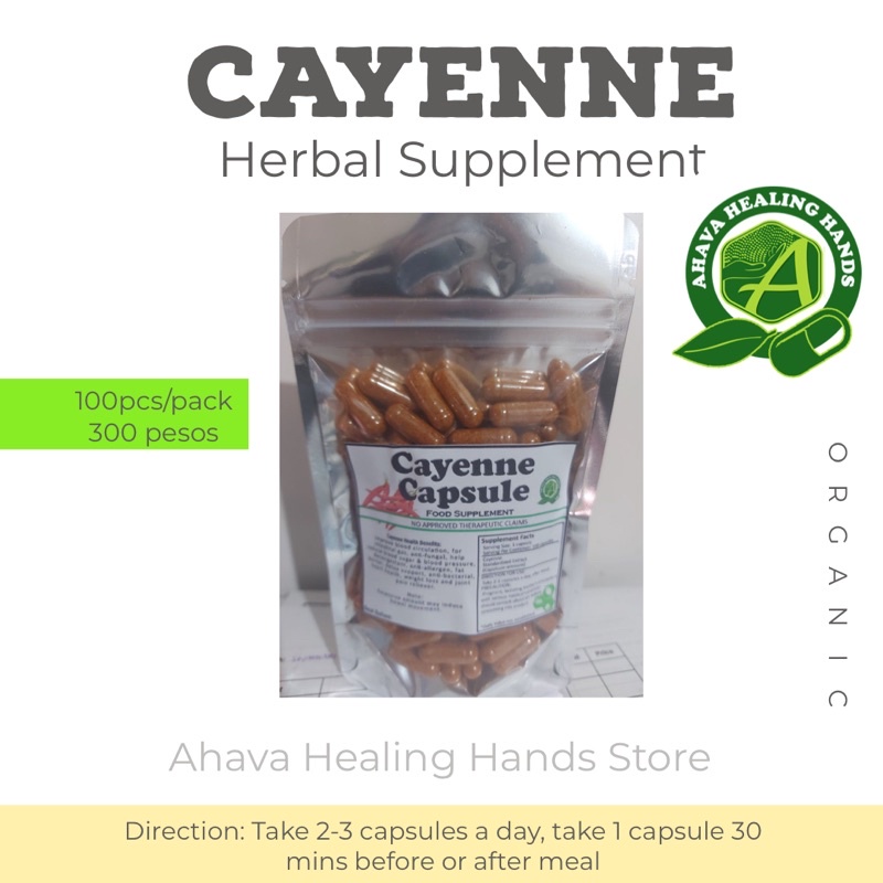 Cayenne Capsule (100pcs/pack) Natural Wellness ni Pastor Vitto
