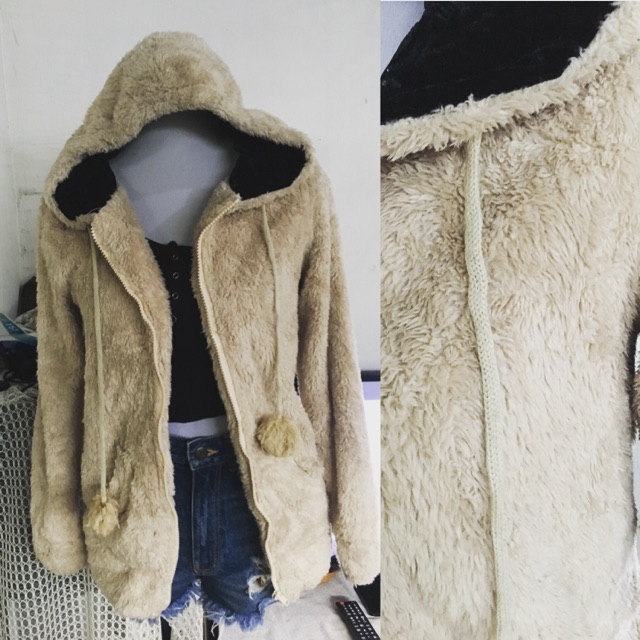 teddy bear jacket with hood