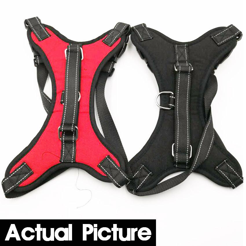 （hot）Nylon Heavy Duty Dog Pet Harness Collar K9 Padded Extra Big Large Medium Small Harnesses vest H #7
