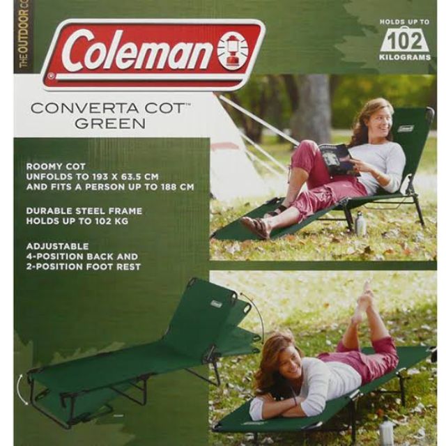 coleman cot green