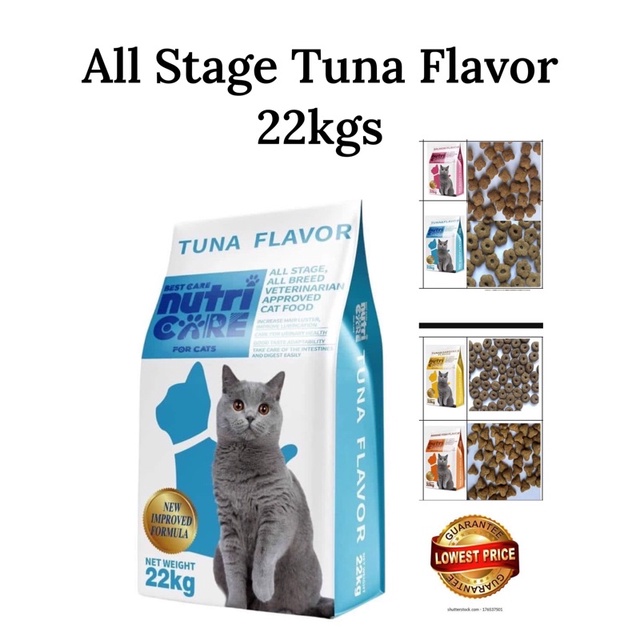 Lucy Cat Food tuna flavor All Stage 22.7kgs or Nutri Care tuna Flavor