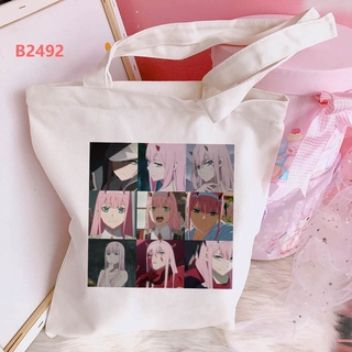 Pinterest Darling In The Franxx Zero Two Anime Tote Bag Kawaii Cartoon Chic Shopping Bag Handbag Shopee Philippines