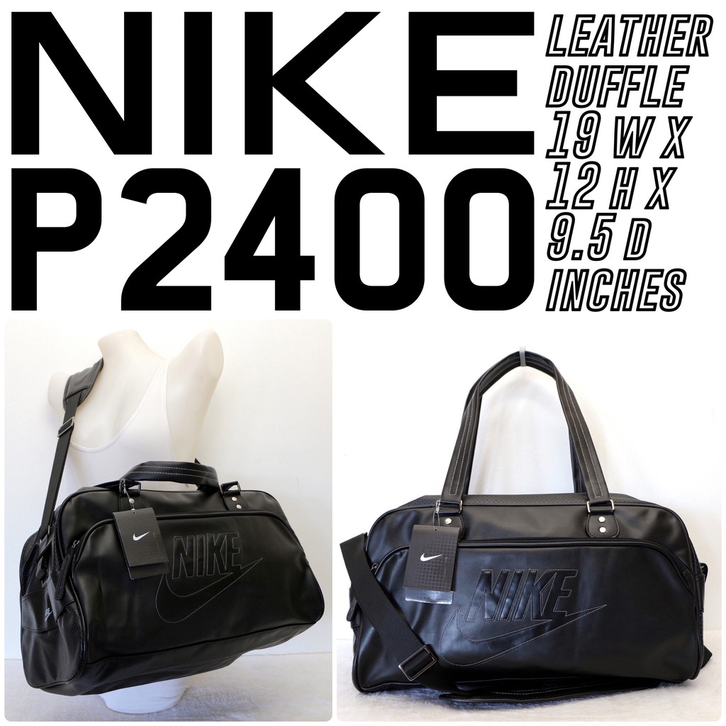 nike leather duffle bag