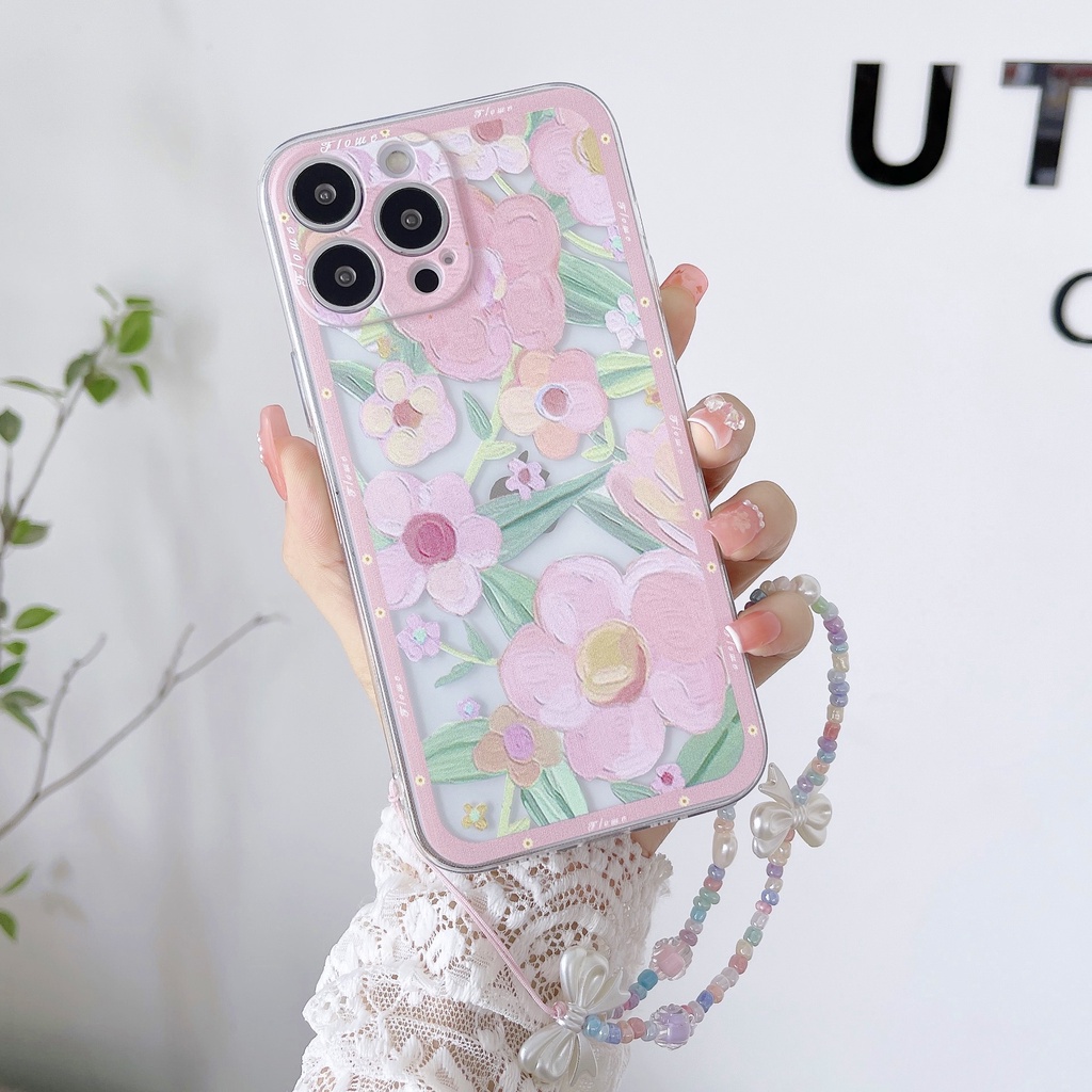 Compatible For iPhone SE Xs Max Xr 7 8 6 6s Plus Soft TPU Fresh Flower ...