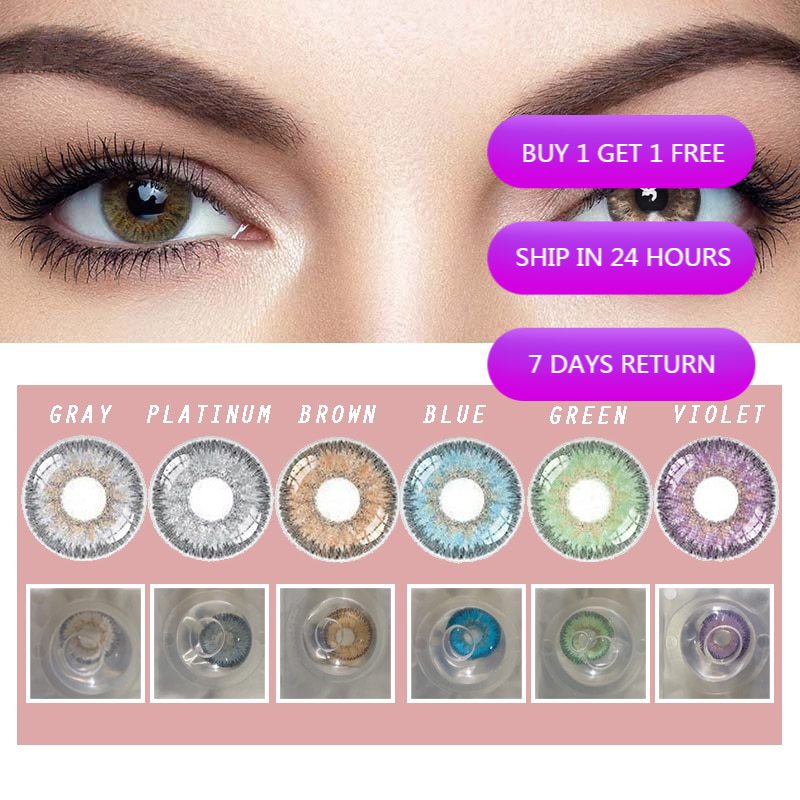 Pair Colored Contact Lenses For Eyes Blue Lenses Green Eye Lenses Gray
