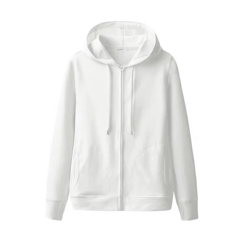 plain white zipper hoodie