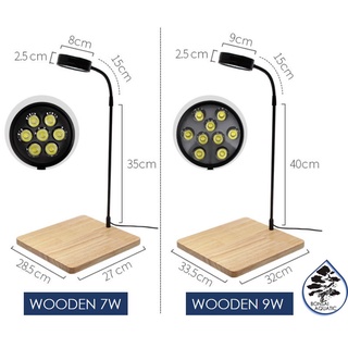 LED Light Stand with Wooden Base for Indoor Succulent Plant Display, Wabi Kusa, Jarrarium, Mini Bett #6