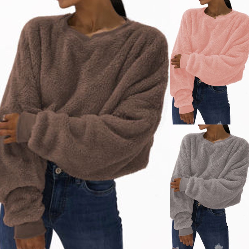 cropped fleece jumper