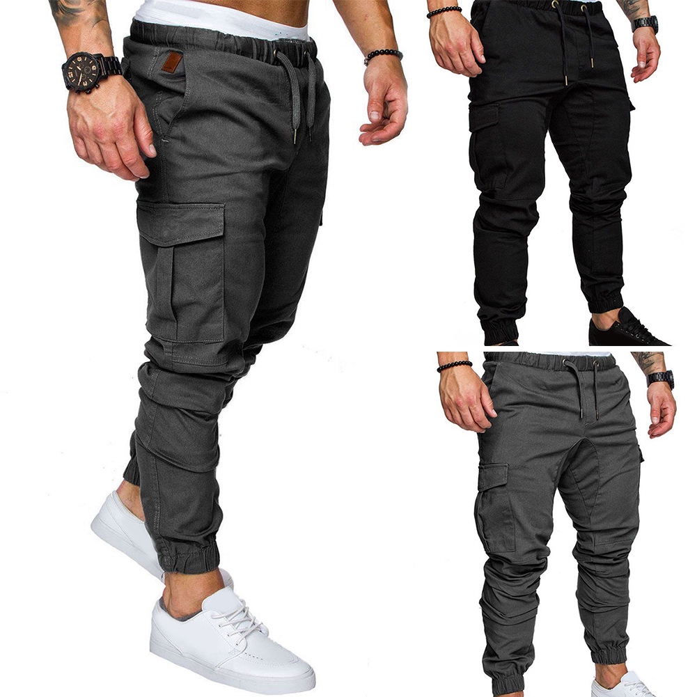 dark grey cargo joggers