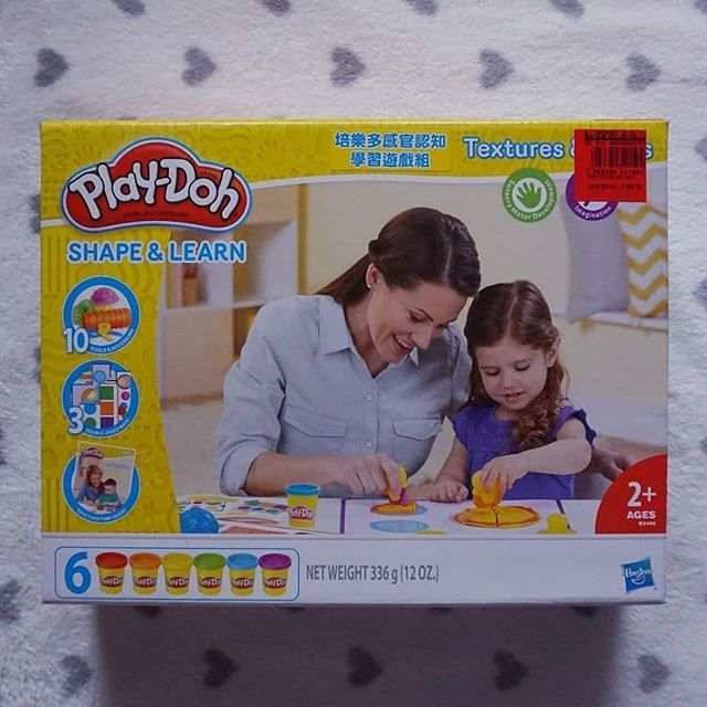 play doh shape and learn textures and tools