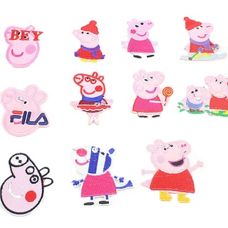 Patches for Clothes Embroidered Peppa Pig Peppa Pig Cloth Sticker Children Cartoon Embroidery Patch Size Patch Clothes P #1