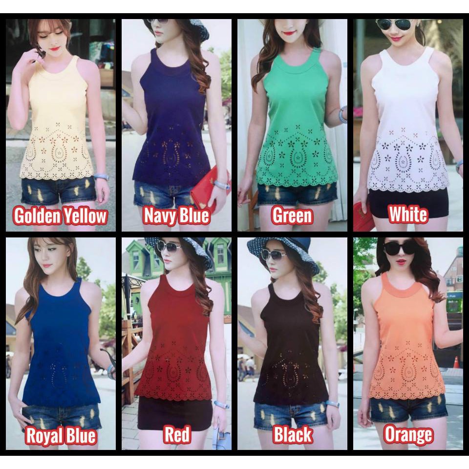 shopee sleeveless blouse