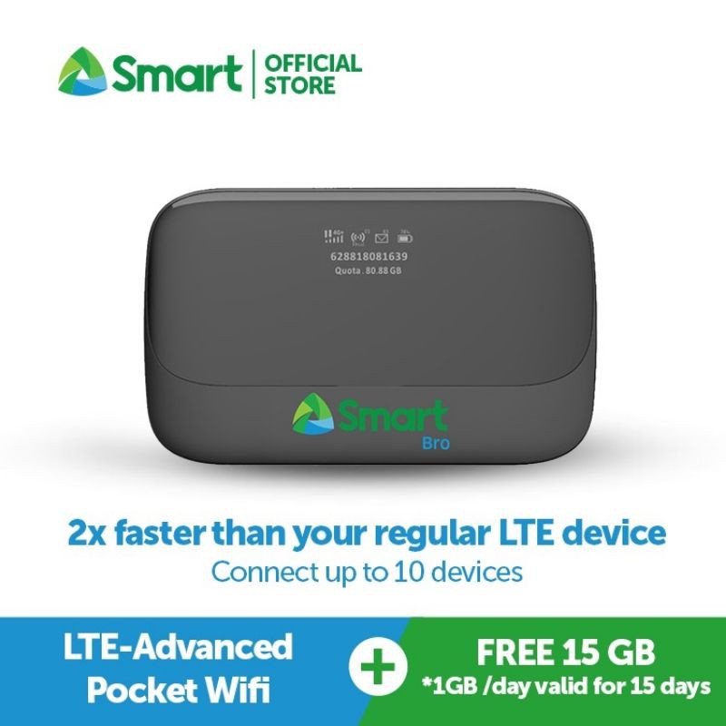 SMART BRO LTE ADVANCE POCKET WIFI WITH FREE LOAD (SEALED AND BRAND NEW