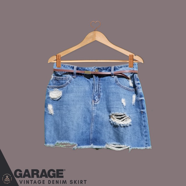 garage jean skirt