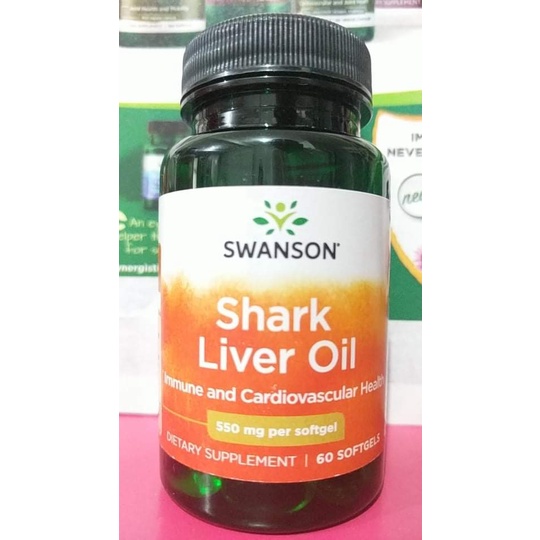 Shark Liver Oil 550mg with 120 mg Squalene 60 softgels EXPIRY October
