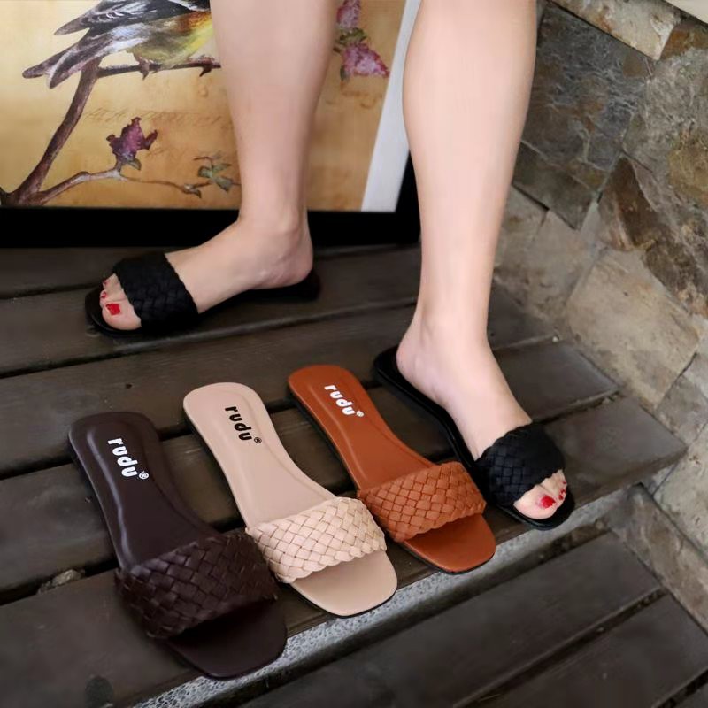 Ladies Toe Instep Flat Sandals High Quality Shopee Philippines