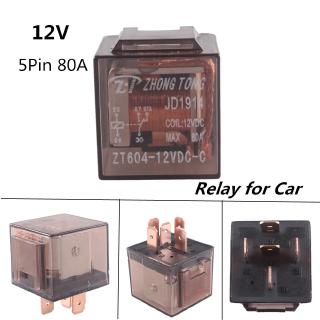 2pcs JD1914 12V 5 Pin SPDT Power Electromagnetic Relay W/ LED Light Clear Shell 