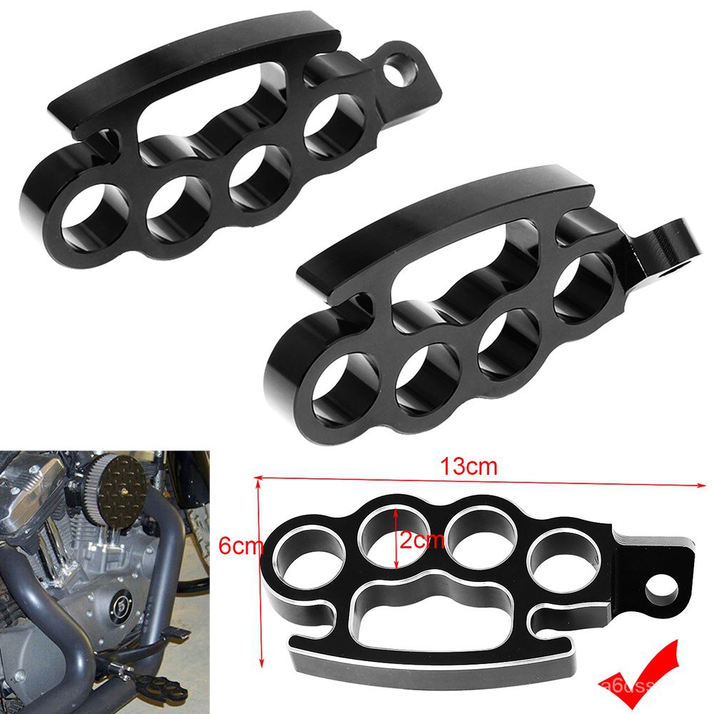 Knuckle Brass Foot Pegs Male Mount Foot Rests For Harley Softail