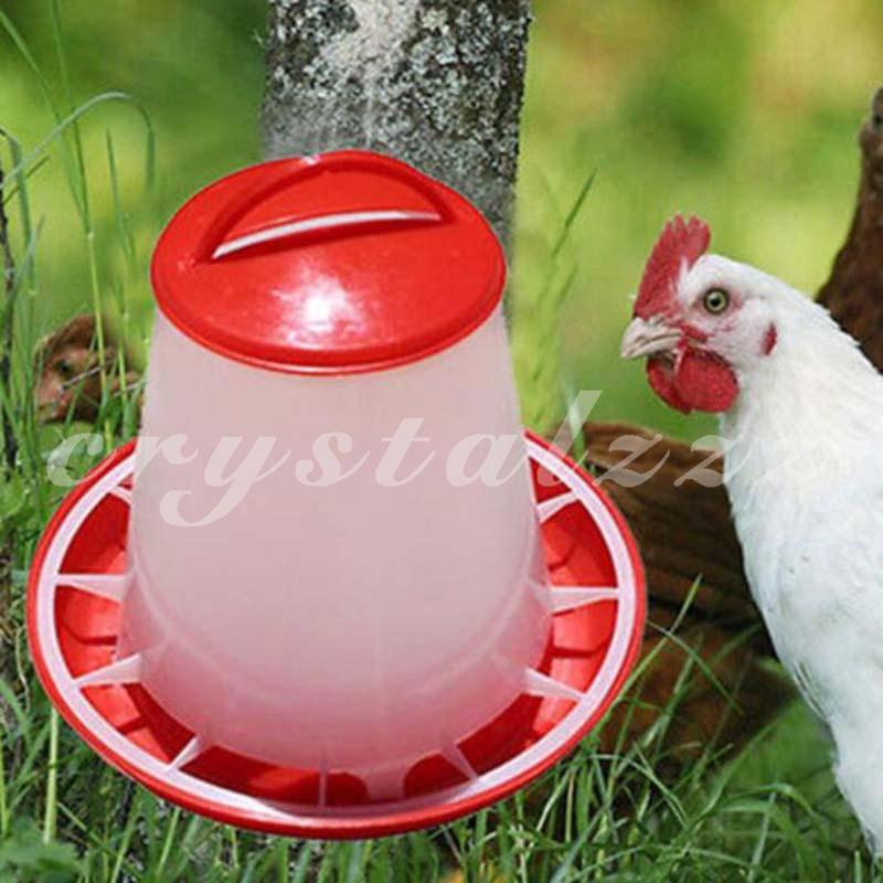 Auto Plastic Chicken Quail Poultry Hen Drinker Food Feeder Waterer