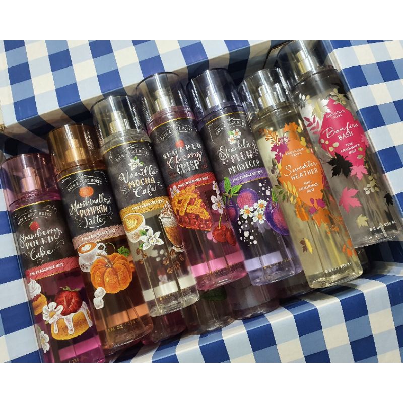 Bath And Body Works Fall Fine Fragrance Mist Collection Shopee Philippines