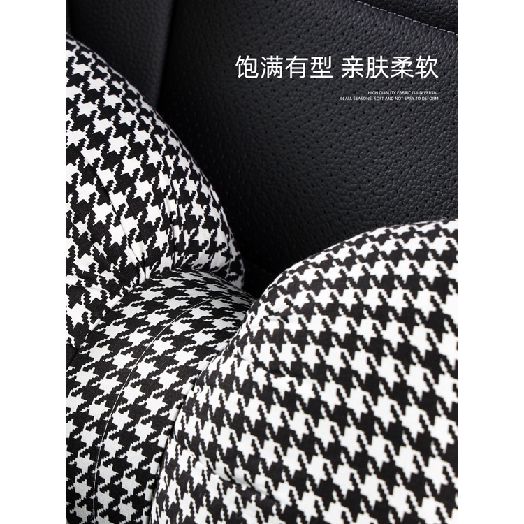 Seat Headrests Houndstooth Automotive Headrest Female Seat Neck Pillow