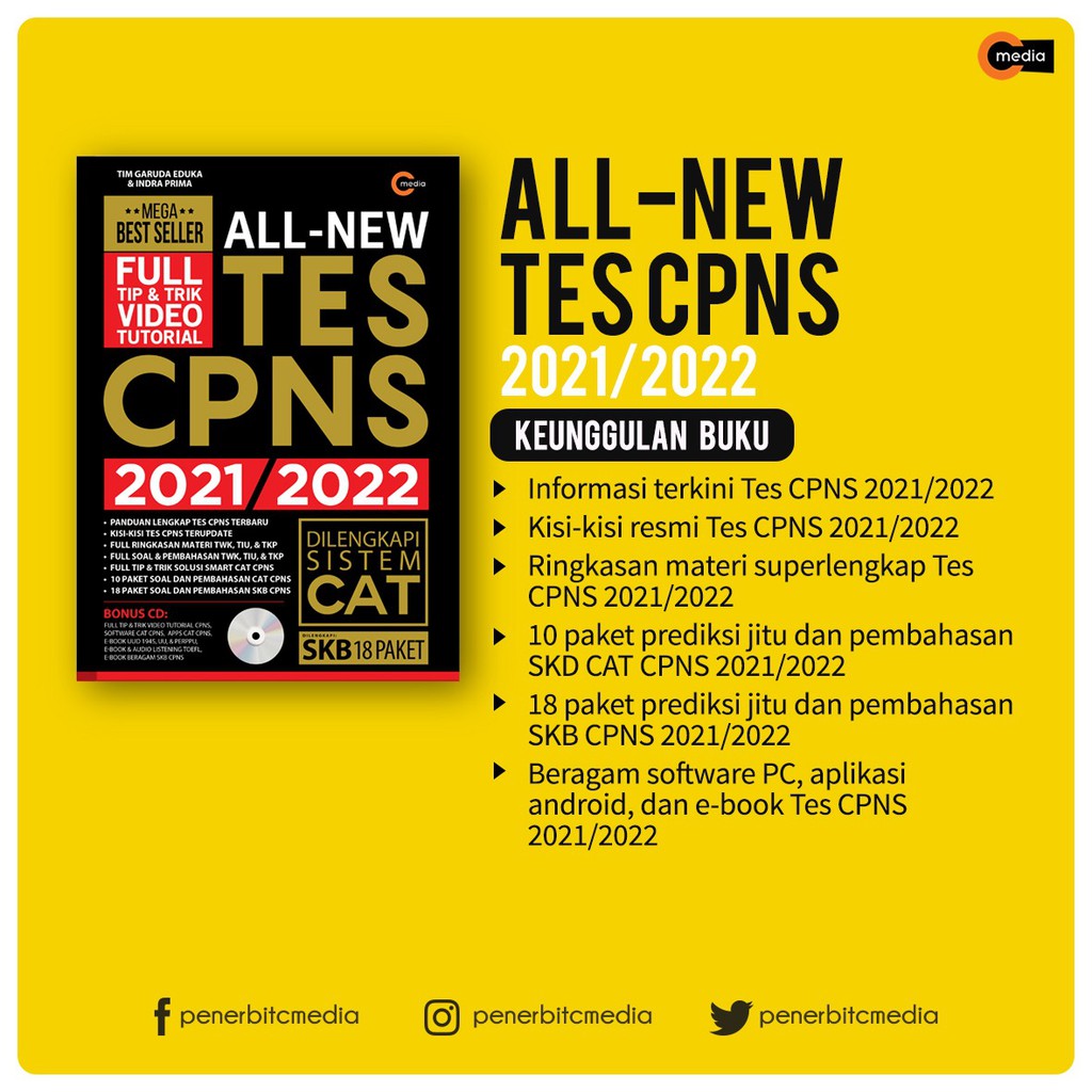 Cpns 2021 Book All New Cpns Test 2021 2022 Plus Cd Shopee Philippines