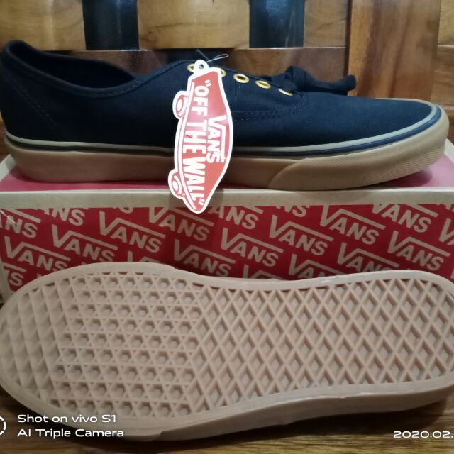 vans authentic black gold