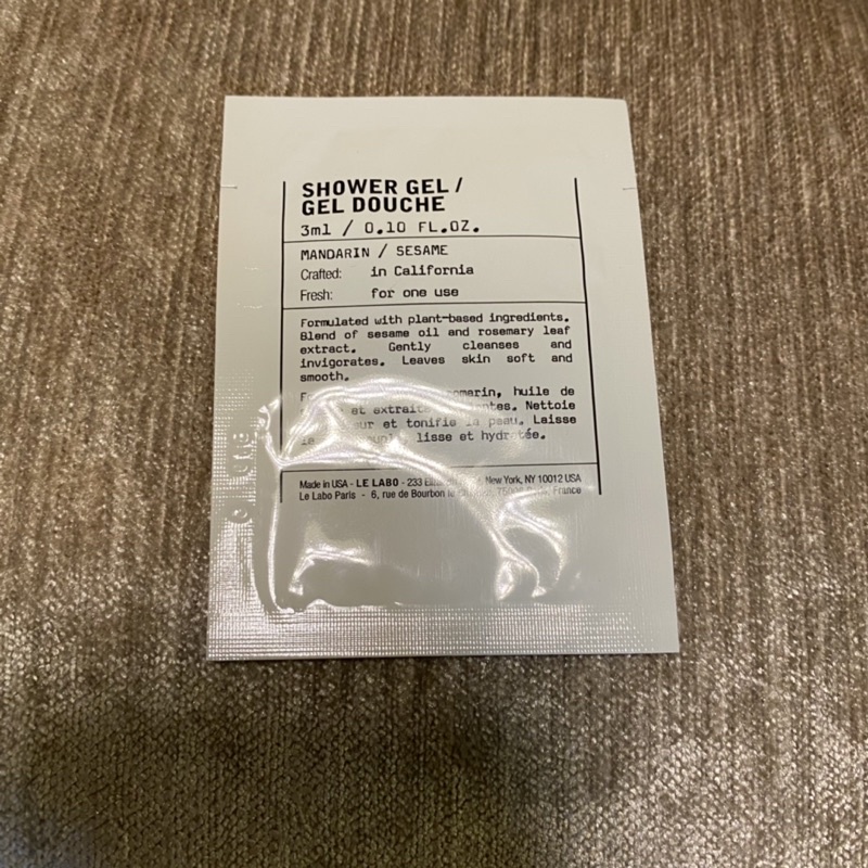 Le Labo Mandarin Sesame Shower Gel (3ml) Shopee Philippines