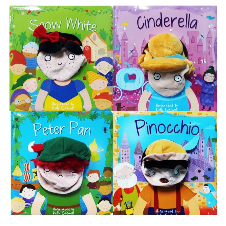 Large Hand Puppet Board Book Cinderella, Snow White, Pinocchio, Peter Pan Shopee Philippines