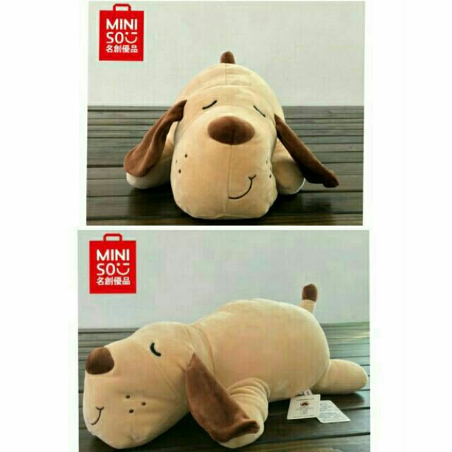 Miniso Soft Cute Sleepy Dog Stuff Toy Shopee Philippines