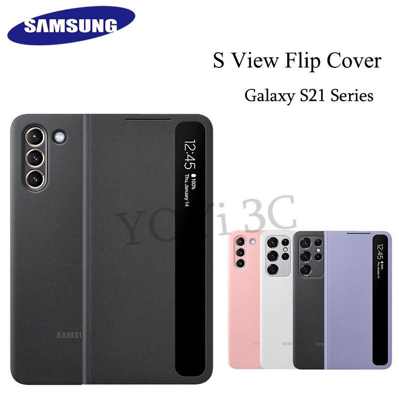 Original 1 1 21 Samsung Galaxy S21 Ultra S21 Plus 5g Smart Mirror Leather Wallet Flip Case Auto S View Flip Phone Cover With Chip Shopee Philippines