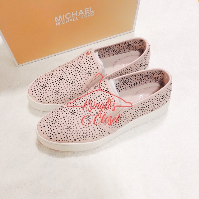 michael kors pink slip on shoes