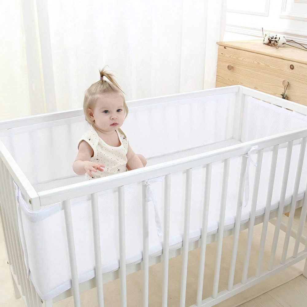 crib bumper for solid back crib