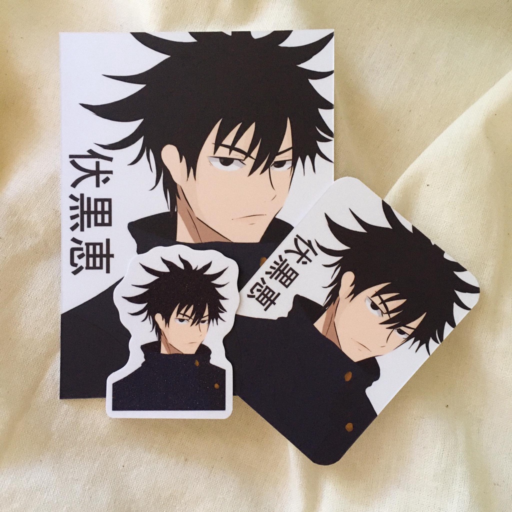 jujutsu kaisen megumi fushiguro art print with sticker shopee philippines