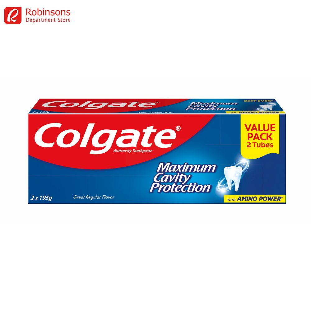 Colgate Great Regular Flavor Anti-Cavity Family Toothpaste 195g Twin ...