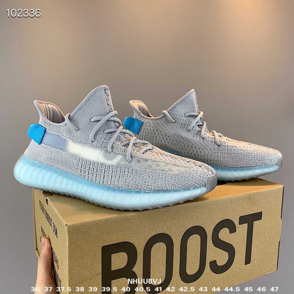 blue and grey yeezys