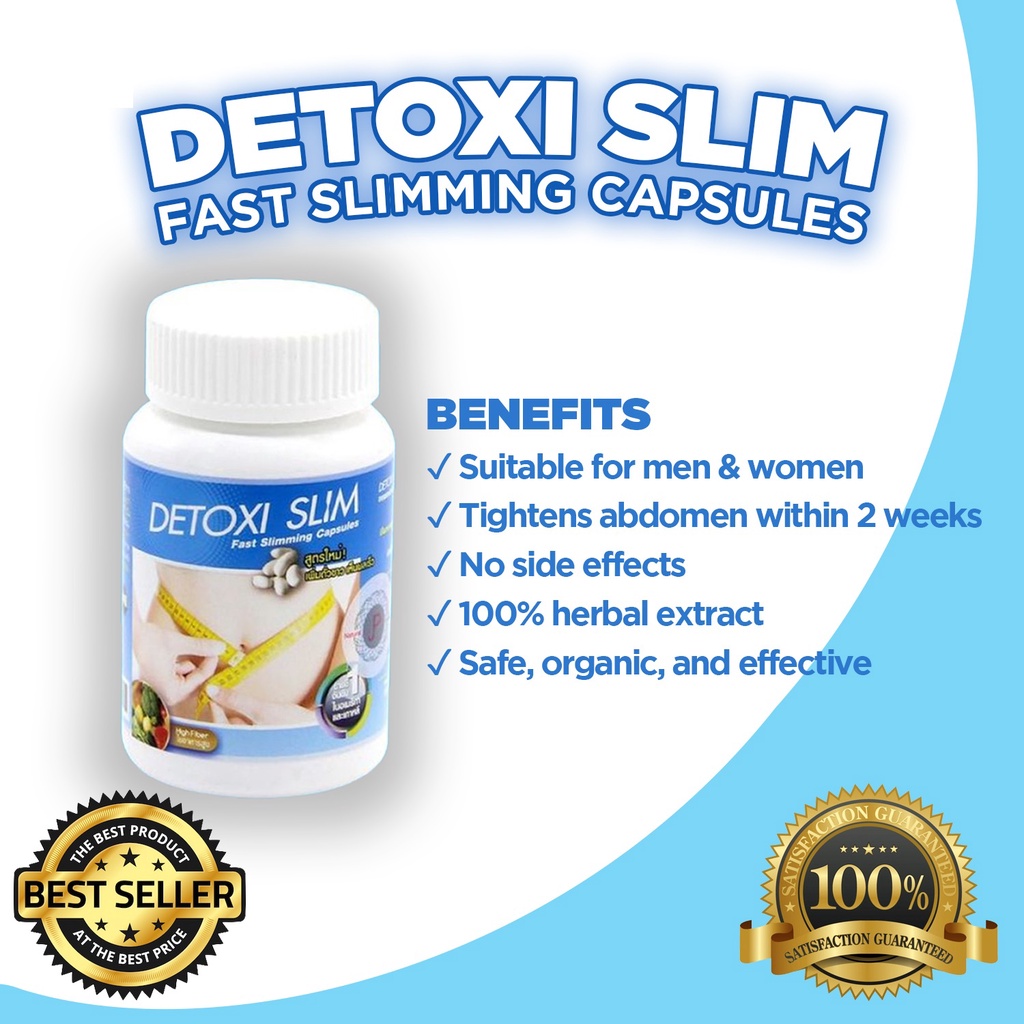 Detoxi Slim Made from Thailand, perfect slim 30 caps BEST Slimming