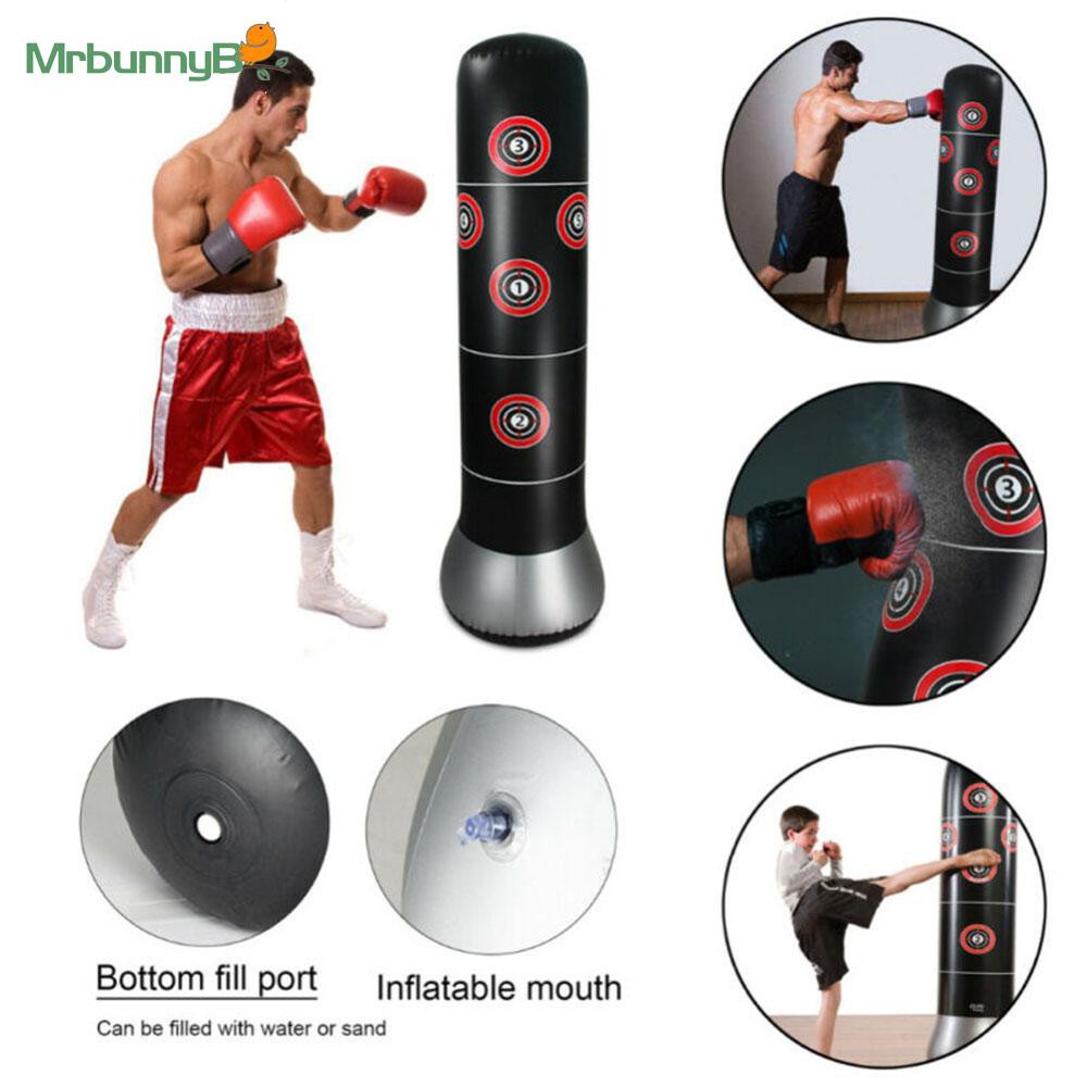 Details about   Boxing Bag Boxing Punch Sandbag PVC Inflatable Tumbler Boxing Training Target 