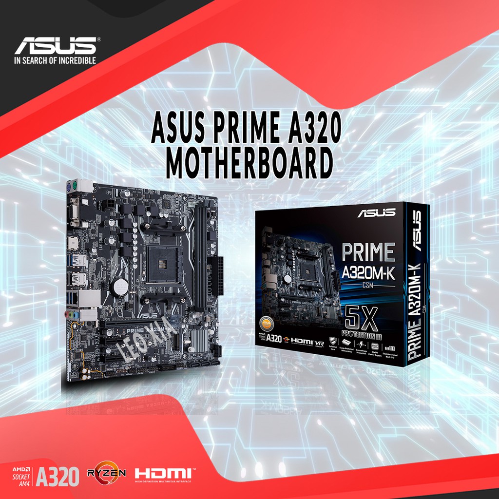 ASUS PRIME A320M-K motherboard | Shopee Philippines