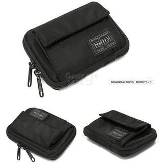 YOSHIDA Potter Short Wallet Unisex Couple Clip Nylon Trendy Coin Purse Key Case Plain Simple Boy Zipper Bag Multi-Color Optional
