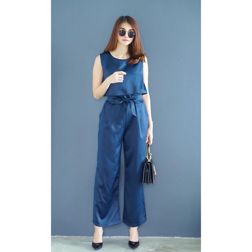 zara blue jumpsuit