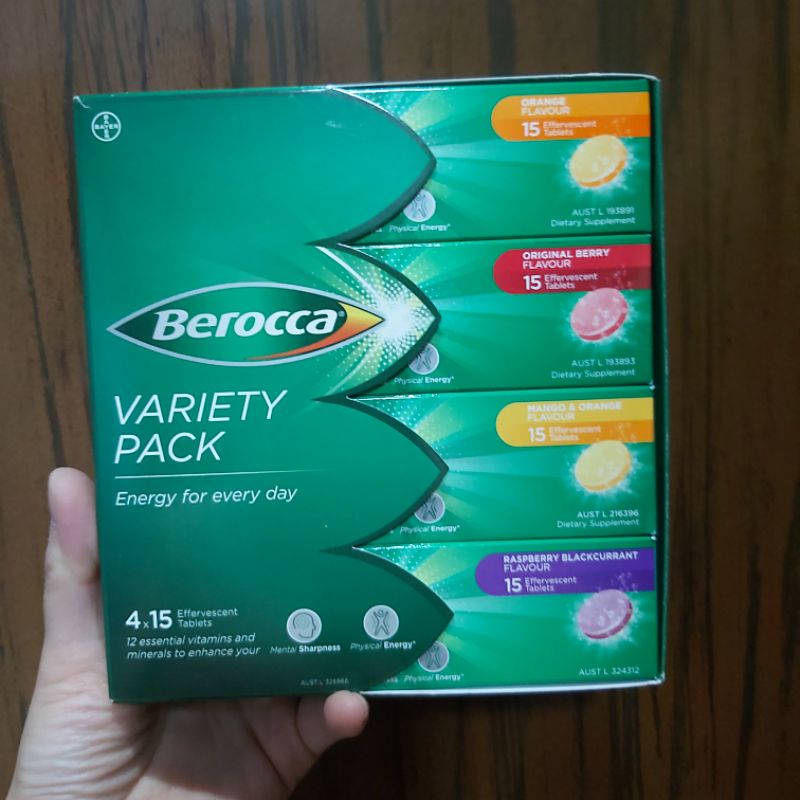 Berocca Variety Pack Energy for Every Day 4x15 Effervescent Tablets