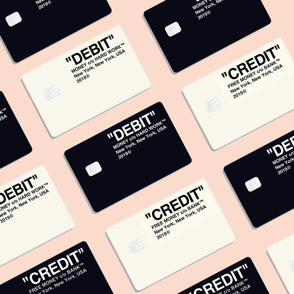 (designer) Off White Debit  Credit Card Sticker Cover Skin Atm 