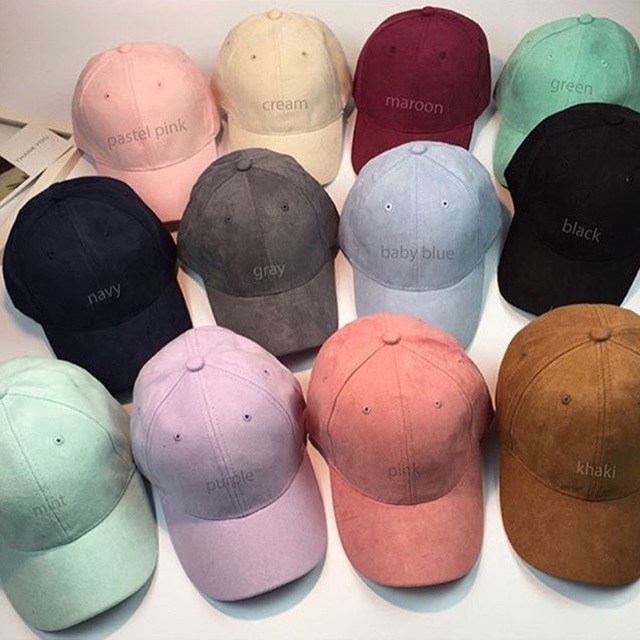 light pink suede hat