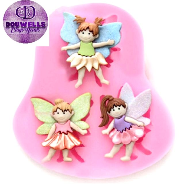 Soap Candy Polymer Clay Pudding Ice Cube Fondant Chocolate Ice Jewelry；D15 Cookie Fairy Angel Baby Silicone Mold & 9 Pieces Plastic Kids Clay Tools for Cake Decoration for DIY Sugar Craft 
