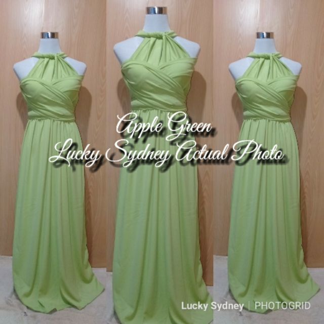 infinity dress apple green