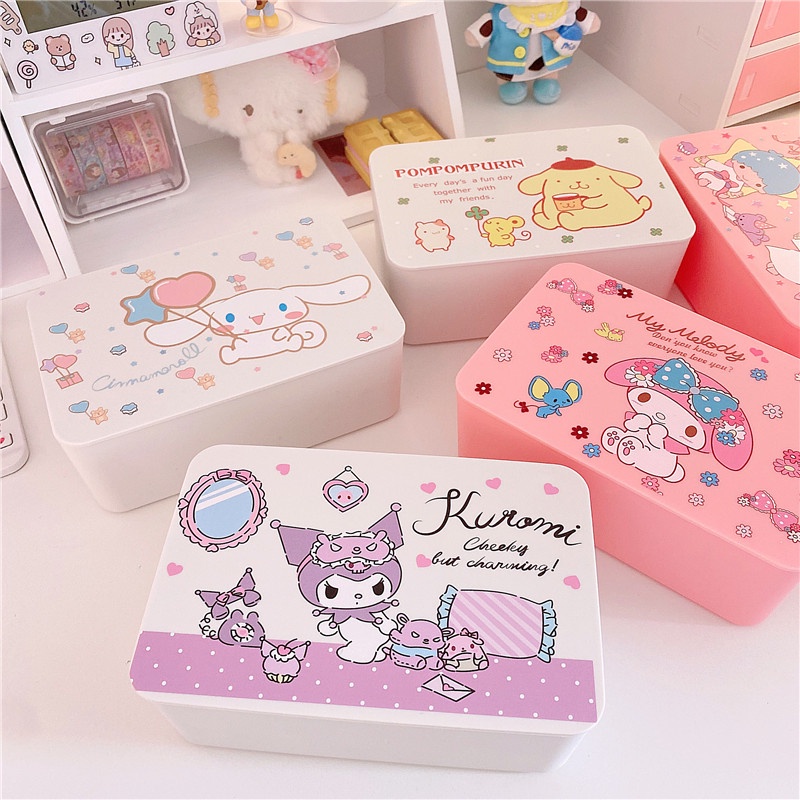 JapanSanrioSeal Wet Tissue Box Sanrio KTCat Melody Clow Meters Pom Pom ...